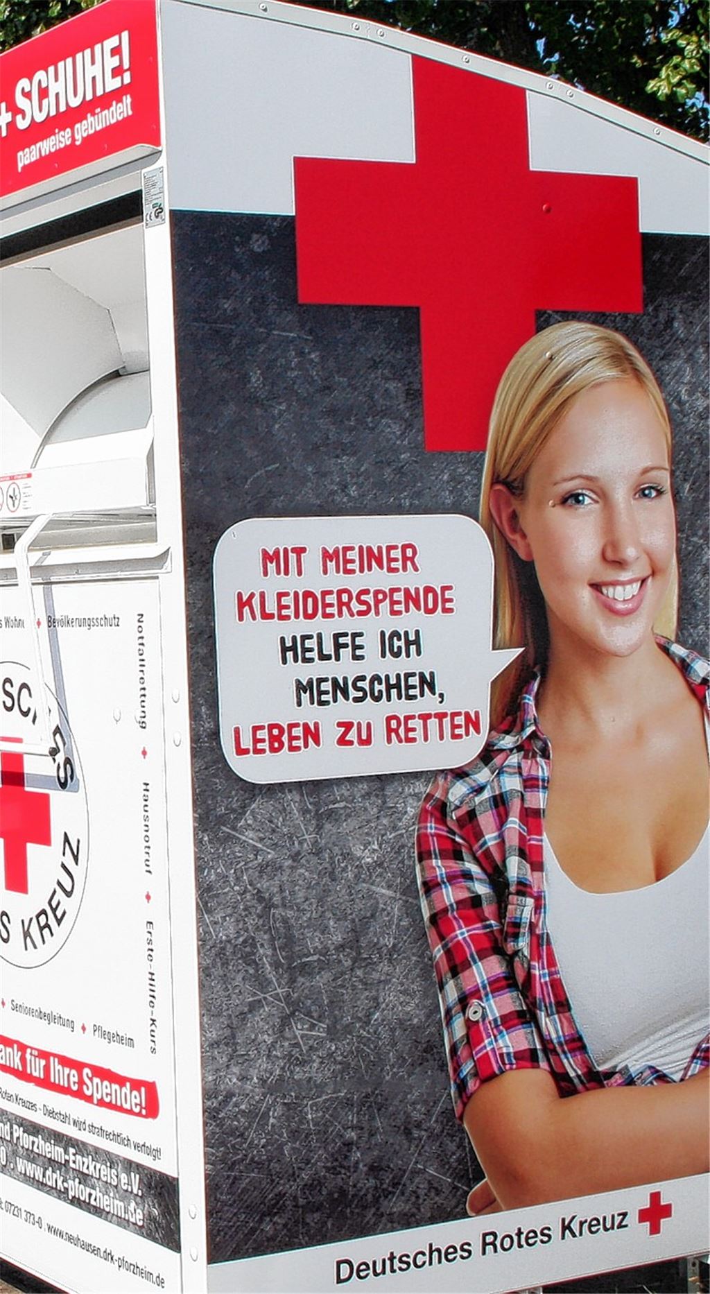 Die DRK-Altkleidercontainer haben künftig ein einheitliches Gesicht.