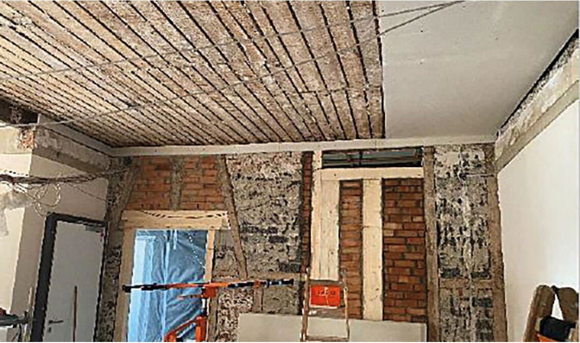 Die Decken brauchen Brandschutzplatten.