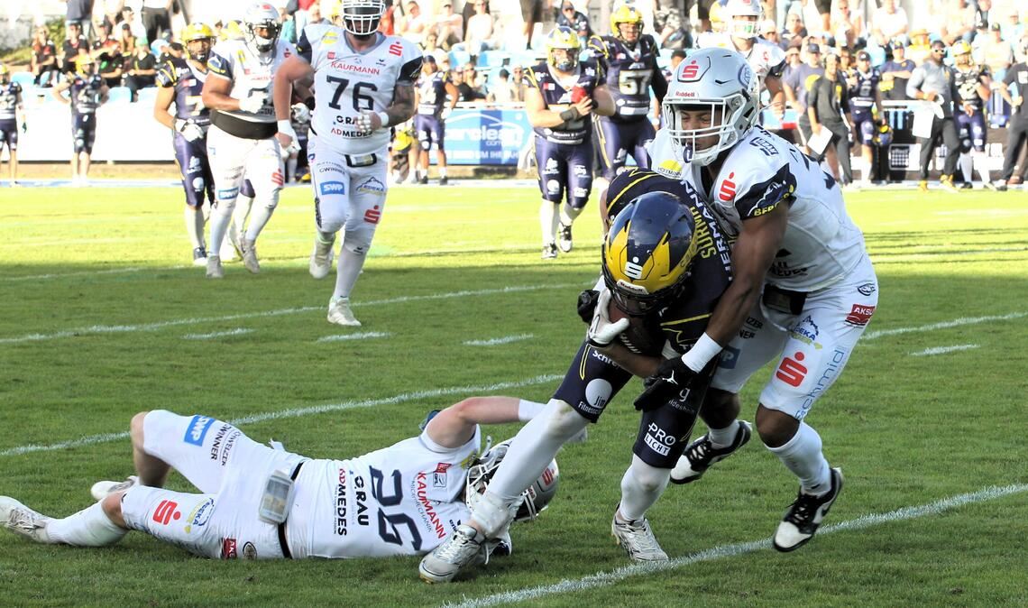 Die Defense der Wilddogs wird an diesem Samstag sehr gefordert sein. Foto: Jürgen Keller