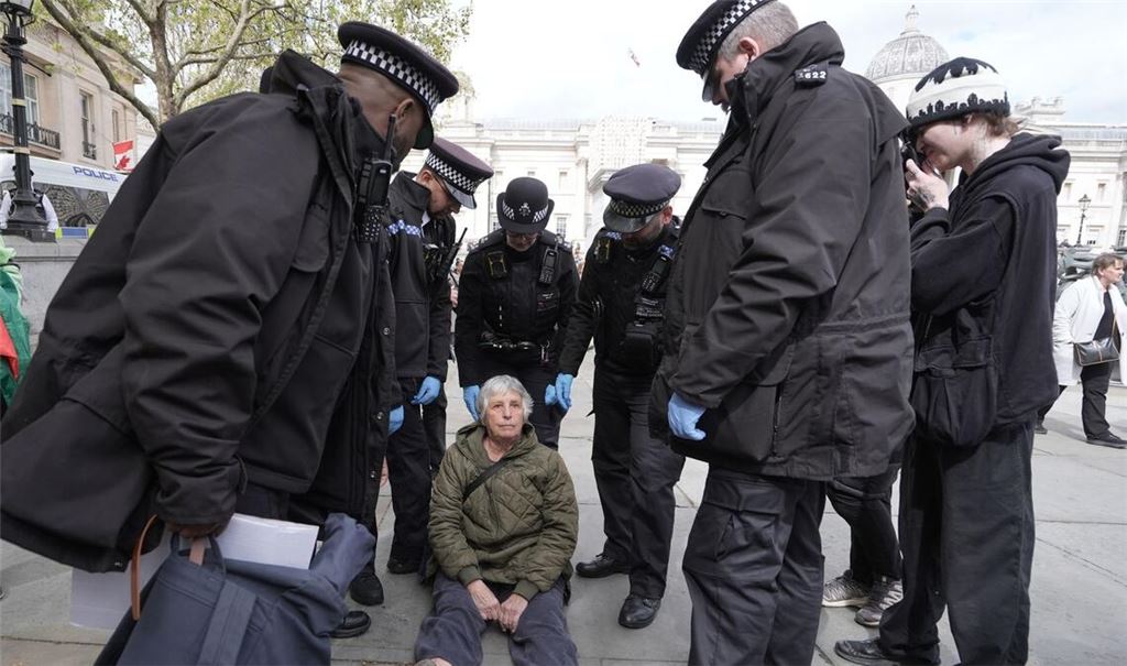 Die Demonstration fand im Zentrum Londons statt.