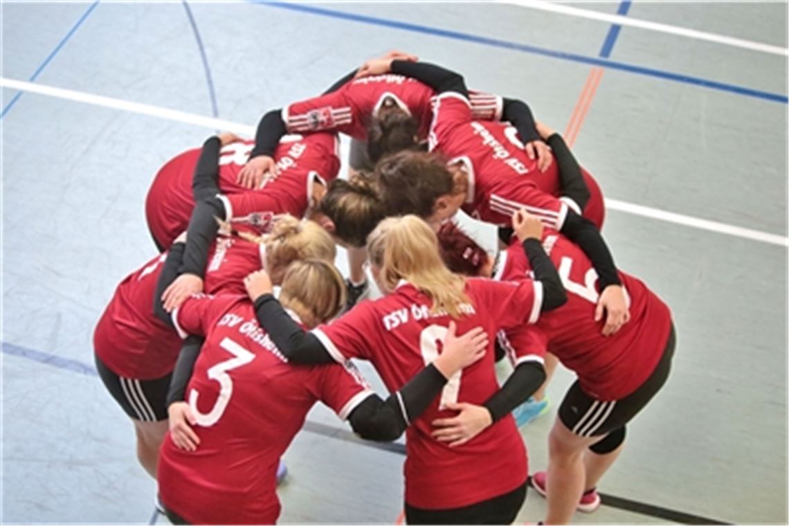 Die Faustballerinnen des TSV Ötisheim schwören sich auf die neue Bundesliga-Saison ein, in der sie so früh wie möglich den Nichtabstieg klarmachen wollen. Archivfoto: Huber