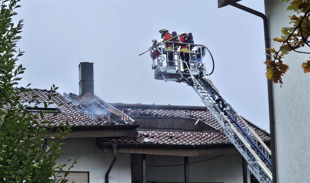 Die Feuerwehr bei den Löscharbeiten. Foto: Myroshnichenko 