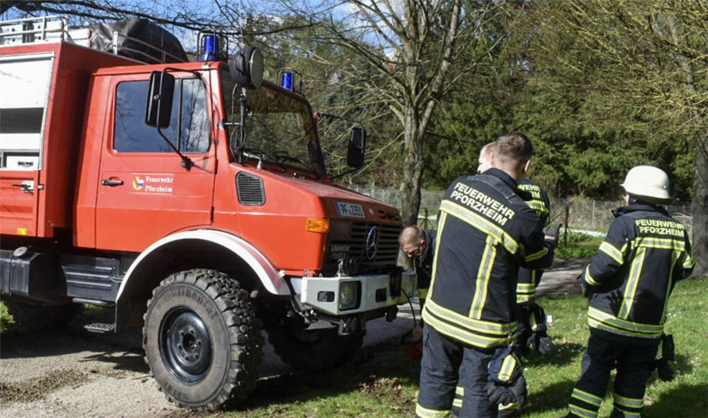 Die Feuerwehr rettet am Montagnachmittag einen Jungen. Foto: Myroshnichenko