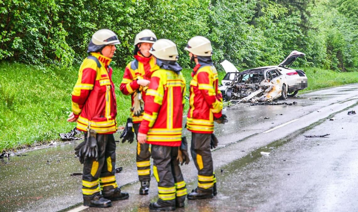 Die Feuerwehr war ebenfalls vor Ort.