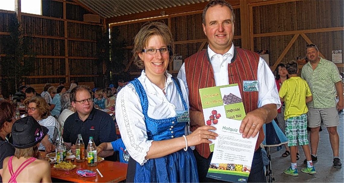 Die Gastgeber Susanne und Ulrich Horsch haben einen anstrengenden Tag. „Aber wir genießen ihn auch“, sagen beide.