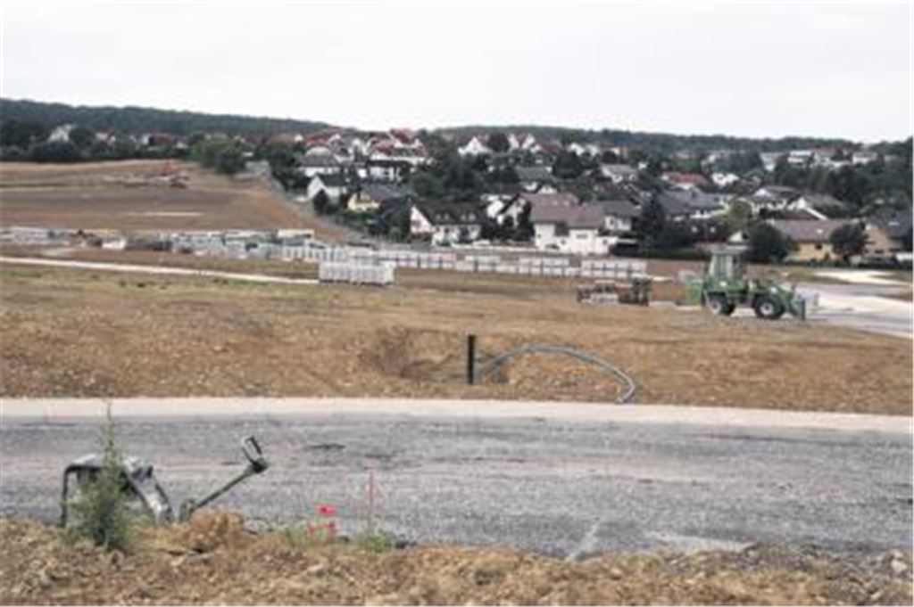 Die Gemeinde Wiernsheim ist darauf angewiesen, dass möglichst viele gemeindeeigenen Bauplätze im Gebiet Lochmanns Kreuz/Schelmenäcker verkauft werden. Ist dies nicht der Fall, so muss die Gemeinde Kredite aufnehmen, so Kämmerer Matthias Enz. Die Finanz- und Wirtschaftskrise hat manchen Bauplatzinteressenten abgeschreckt.
Foto: Franz