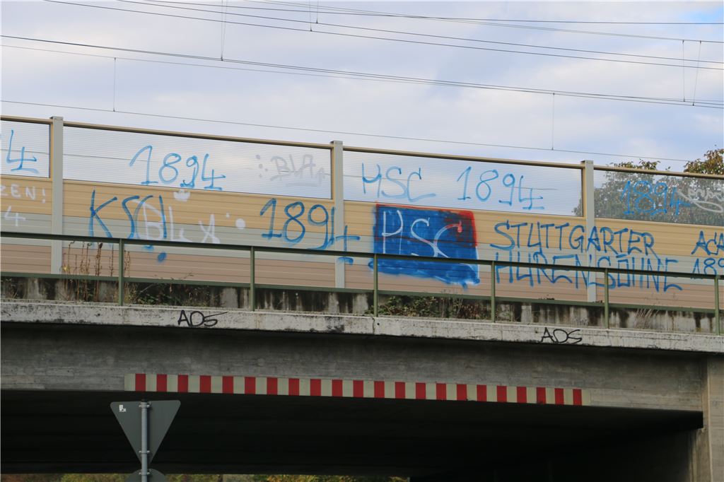 Die Graffiti an der Ötisheimer Straße wurden mittlerweile bei einem Einsatz des Anti-Graffiti-Mobil entfernt. Foto: Mammel