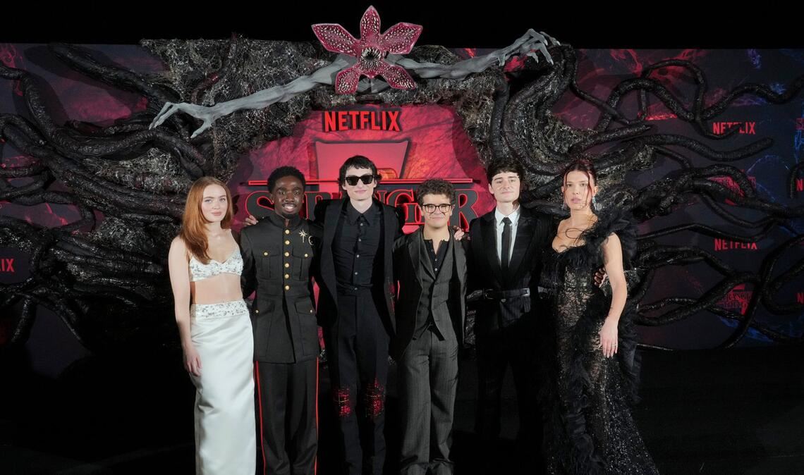 Die Hauptdarsteller von „Stranger Things“ bei der Weltpremiere der fünften Staffel in Los Angeles.