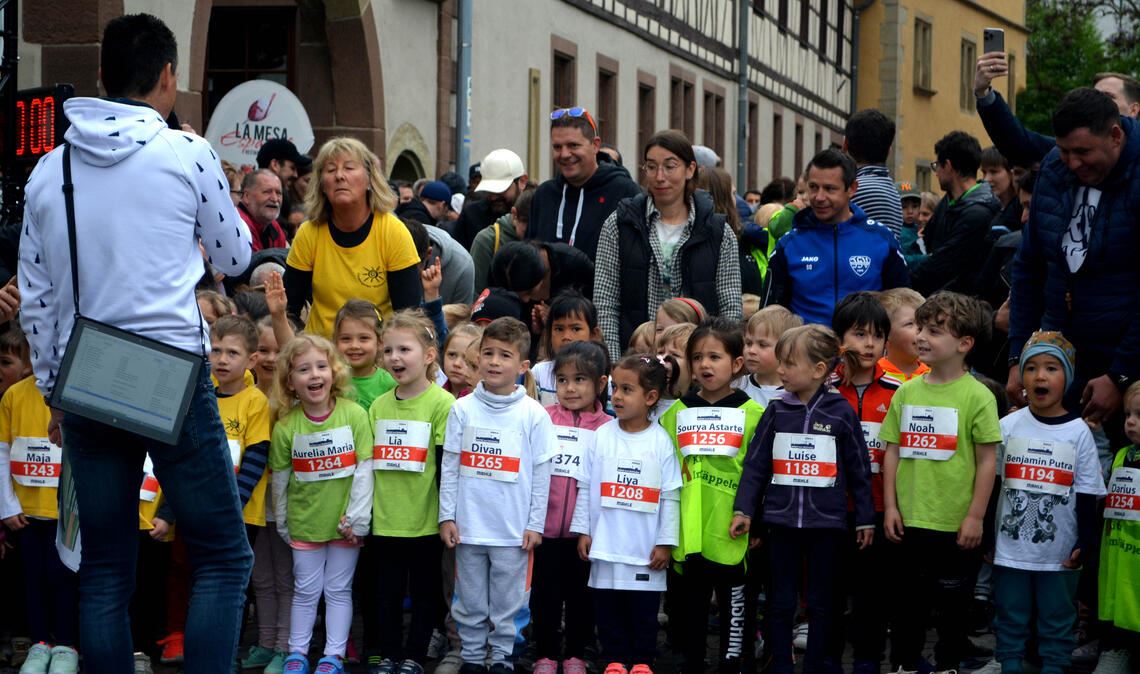 Die Jüngsten vor dem Start.