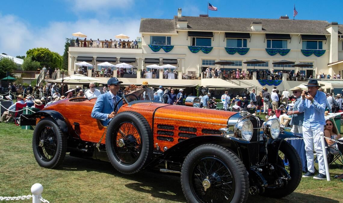 Rennwagen mit Holz-Karosserie gewinnt größte Oldtimer-Show Die Karosserie des Hispano-Suiza aus dem Jahr 1924 wurde von einem französischen Flugzeughersteller aus Holz konstruiert.
