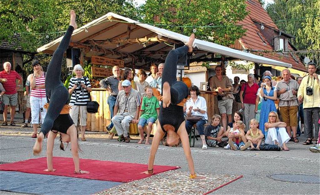 Die Kleinvillarser Jugendgruppe „Saluto“beeindruckt mit akrobatischen Künsten.