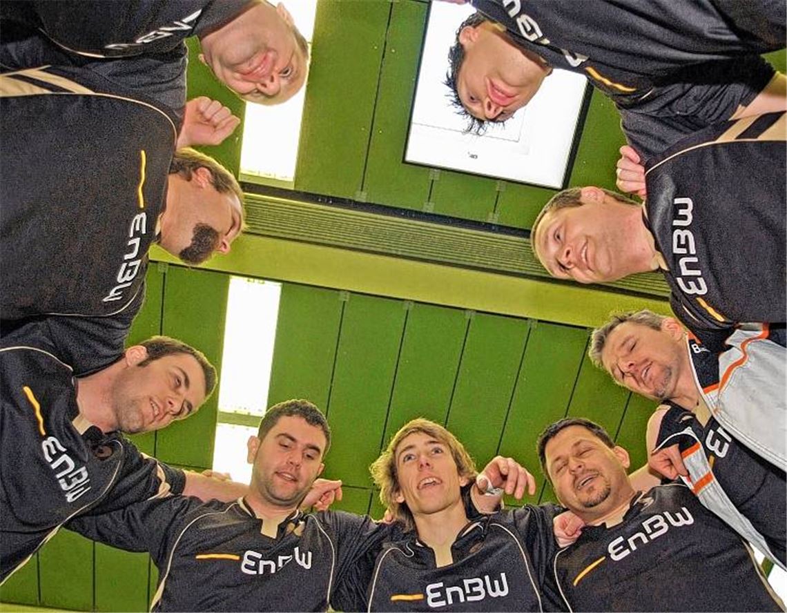 Die Knittlinger Volleyball-Herren gehen in Freundschaft auseinander. Archivfoto: Fotomoment