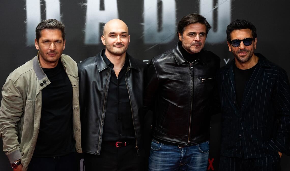 Die Köpfe hinter der Doku (links nach rechts): Pacco-Luca Nitsche, Sinan Sevinç, Juan Moreno und Elyas M'Barek. (Archivbild)