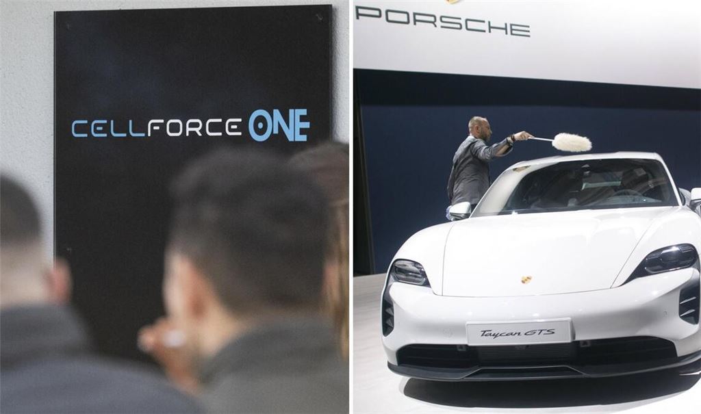 Die Kündigungen für einen Teil der betroffenen Cellforce-Mitarbeiter kamen Anfang der Woche durch Porsche-Mitarbeiter, die mit einem weißen Taycan unterwegs waren.