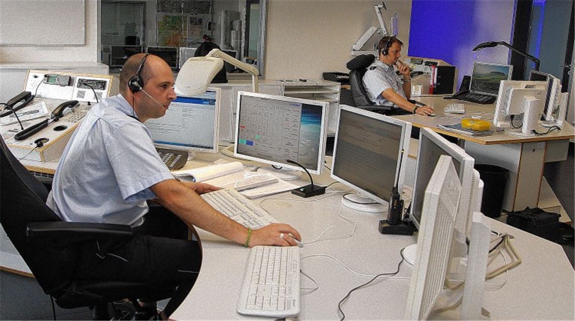 Die Leitstelle in Pforzheim: Im nächsten Monat erfolgt die Verlegung nach Karlsruhe. Foto: Wacker