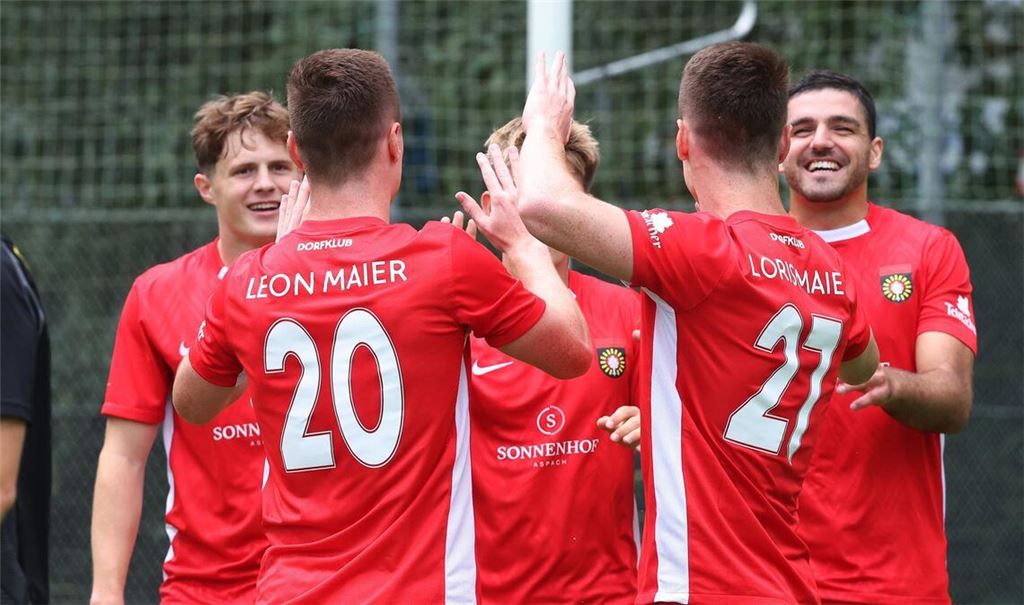 Die Maier-Zwillinge Leon und Loris hatten in der Vorbereitung mit ihren Teamkollegen  viel Grund zu jubeln im Dress ihres neuen Clubs SG Sonnenhof Großaspach.