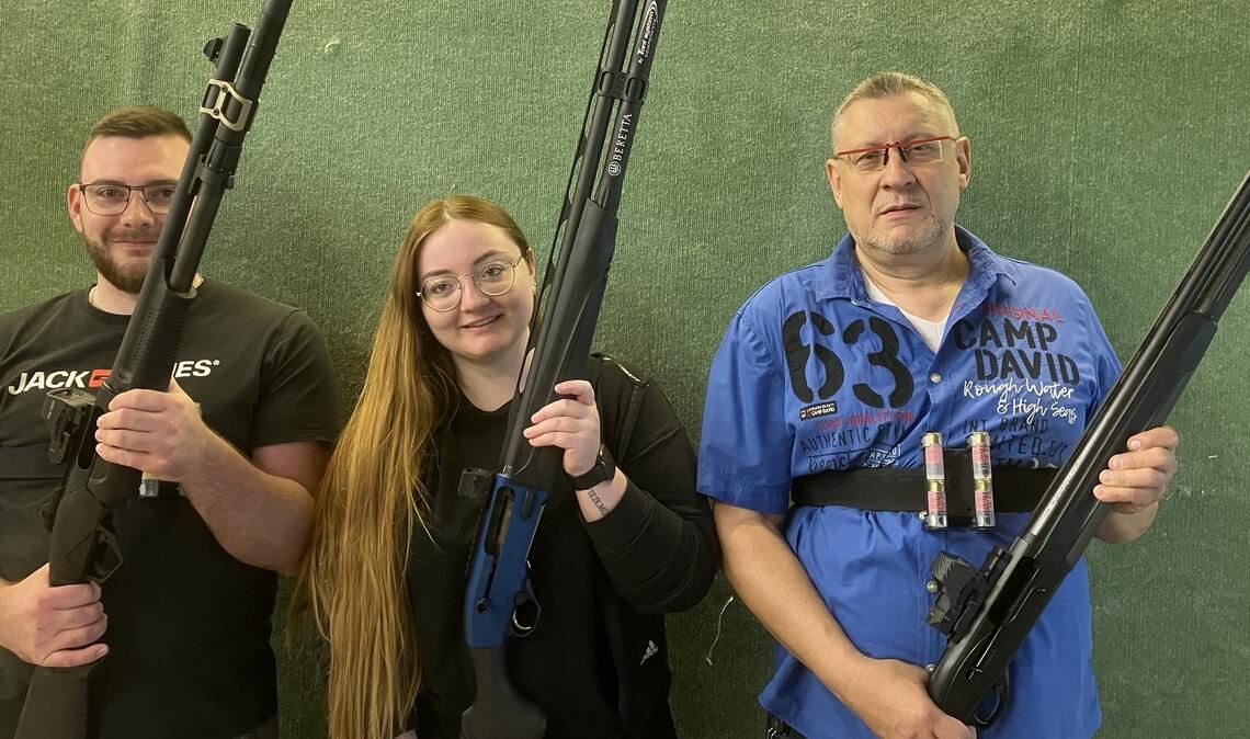 Die Maulbronner Schützen Nico Jungkind, Sarah Ott und Frank Flumm. Foto: privat