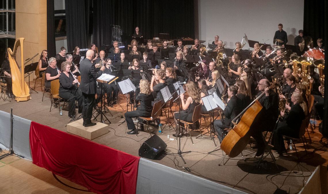 Die Musikerinnen und Musiker des MV Freudenstein geben ein besonderes Themenkonzert. Foto: Fotomoment
