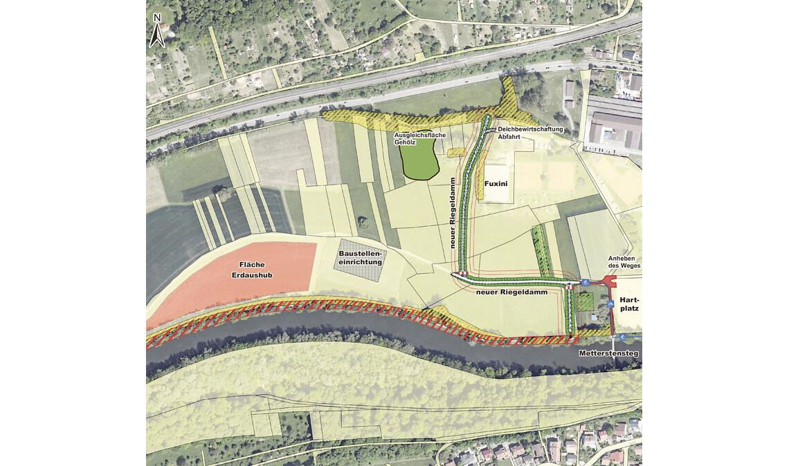 Hochwasserschutz: CDU macht Druck Die Planung für den Riegeldamm, der die Innenstadt vor Überflutungen schützen soll.