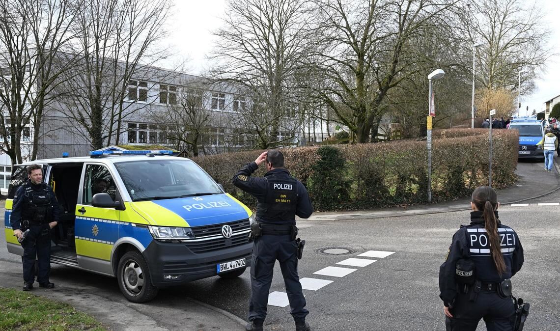 Die Polizei ist an einer Schule in Bretten im Einsatz.
