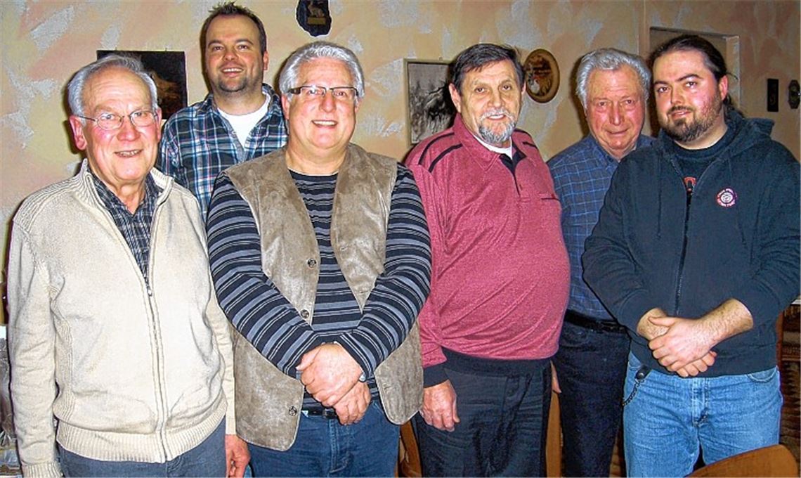 Die Preisträger (v.li.) Heinz Scheible, Marco Mannhardt, Karl Schmälzle, Heinrich Beyer, Wolfgang und Jochen Alfers.