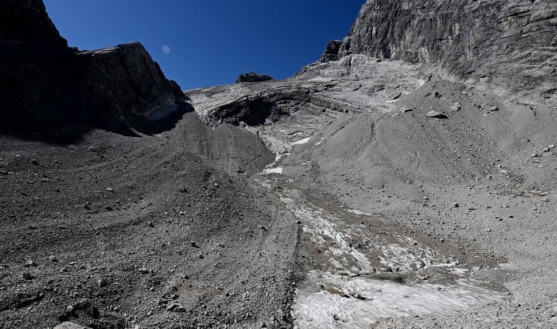 Die Reste des Gletschers Watzmann.