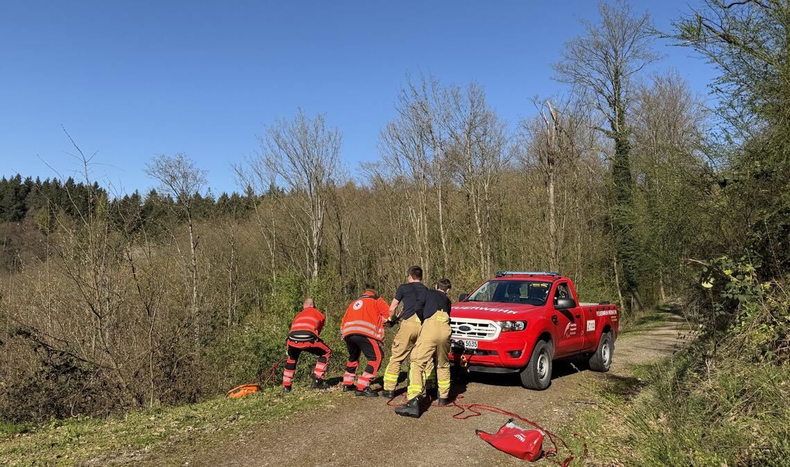 Die Rettungskräfte im Einsatz