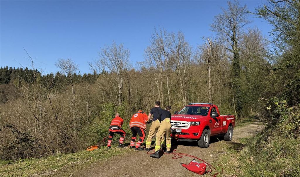 Die Rettungskräfte im Einsatz