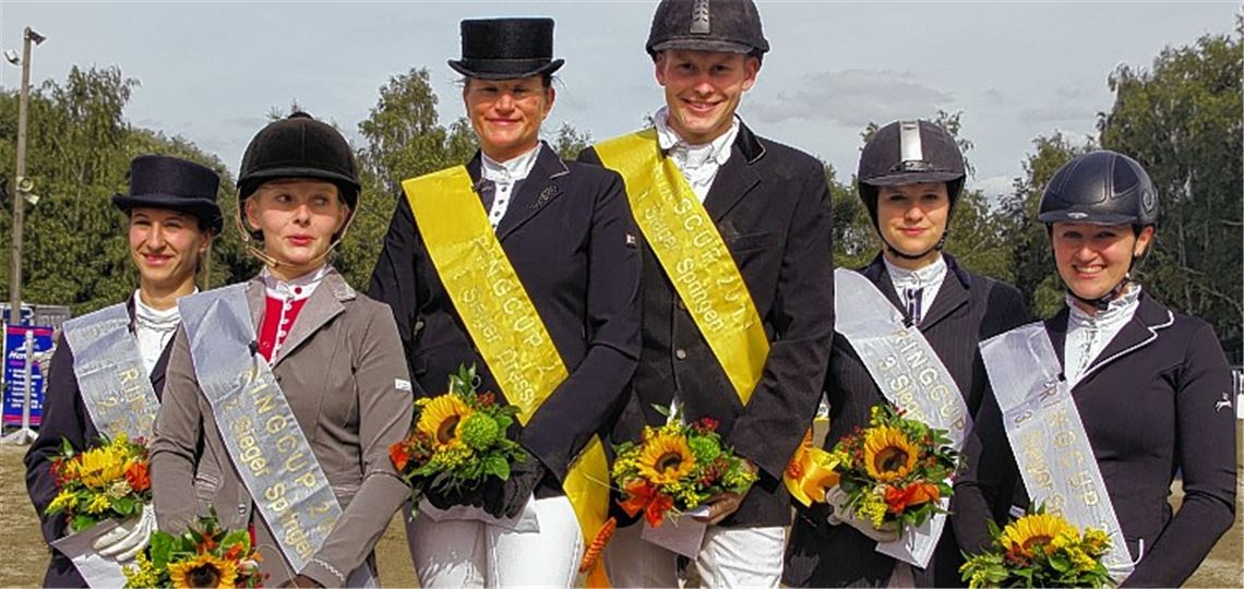 Die Ringcupsieger 2013 stehen fest: Korina Knöller (v.li.), Simone Nonnenmacher, Alexandra Pfeil, René Gassenmeier, Luisa Frey und Sabrina Igel-Becker. 