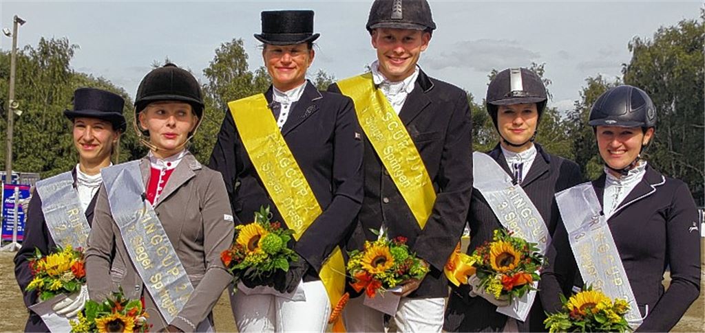 Die Ringcupsieger 2013 stehen fest: Korina Knöller (v.li.), Simone Nonnenmacher, Alexandra Pfeil, René Gassenmeier, Luisa Frey und Sabrina Igel-Becker. 