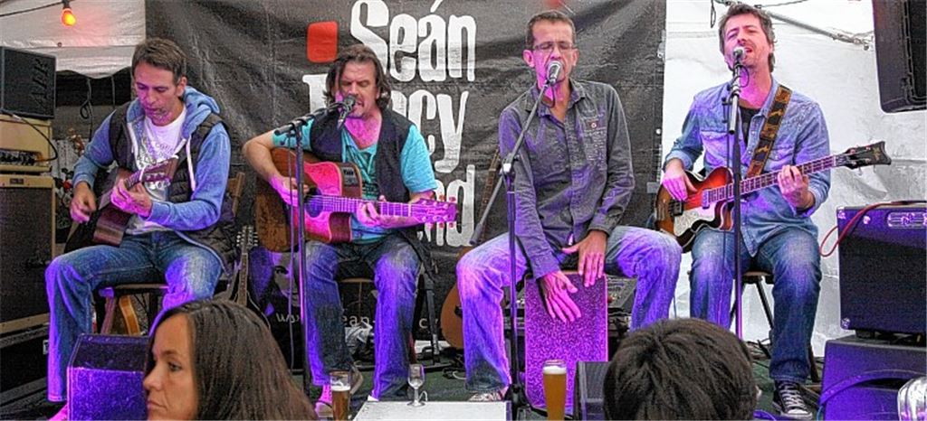 Die Seán Treacy Band begeistert das Publikum bei ihrem Auftritt in Lienzingen.Foto: Czop