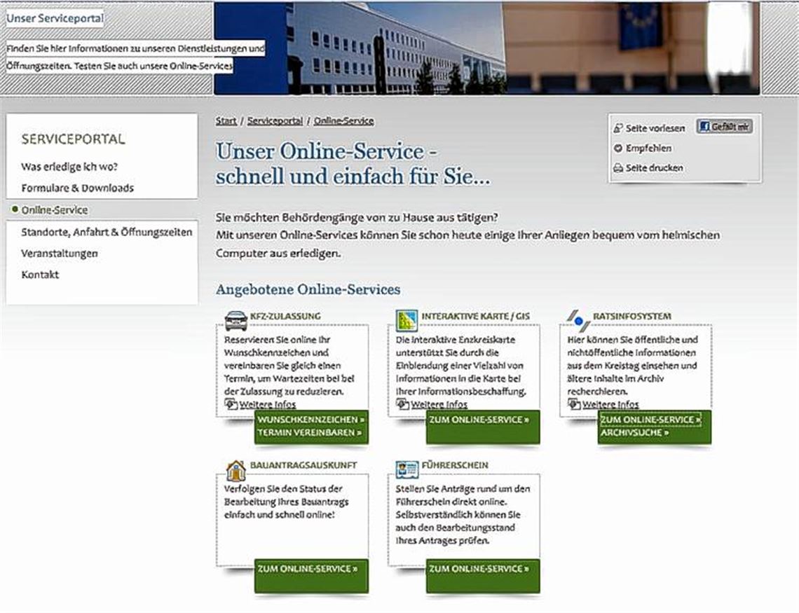 Die Seite www.enzkreis.de ist um einen neuen Service reicher. Foto: Roth
