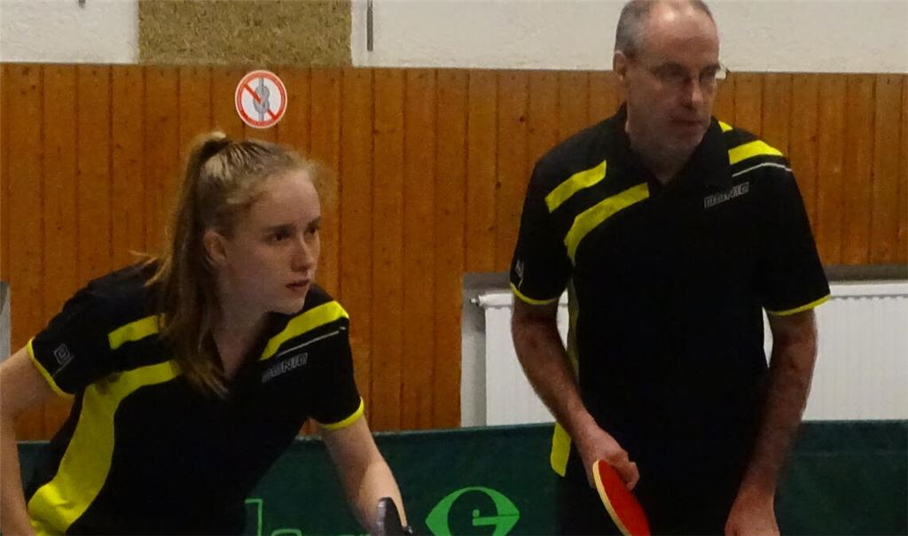 Die Sieger des Mixed-Turniers: Lea Ruof und Markus Off.