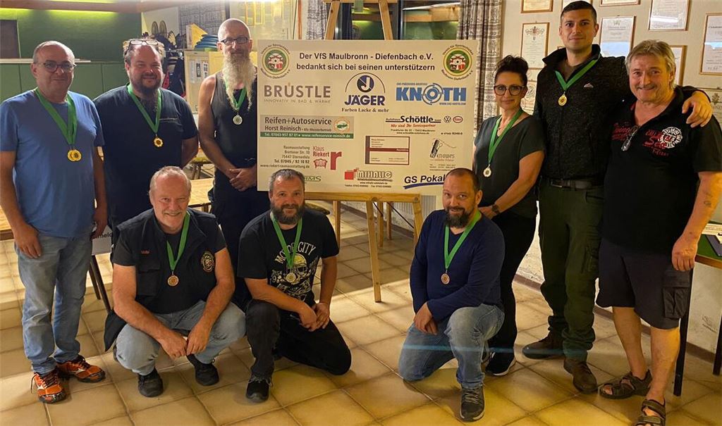 Die Sieger des internen Ordonnanzturniers des VfS Maulbronn-Diefenbach.