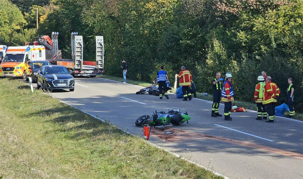 Die Situation an der Unfallstelle kurz nach dem Zusammenstoß. Foto: Myroshnichenko
