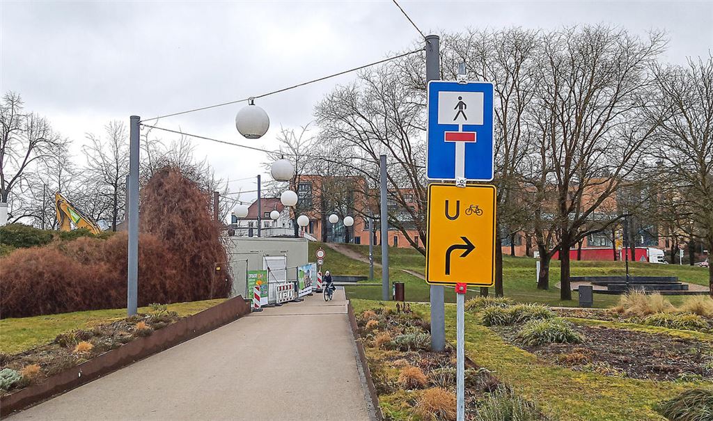 Die Sperrung bei der früheren Gärtnerei Keefer ist vorübergehender Natur. Fotos: privat