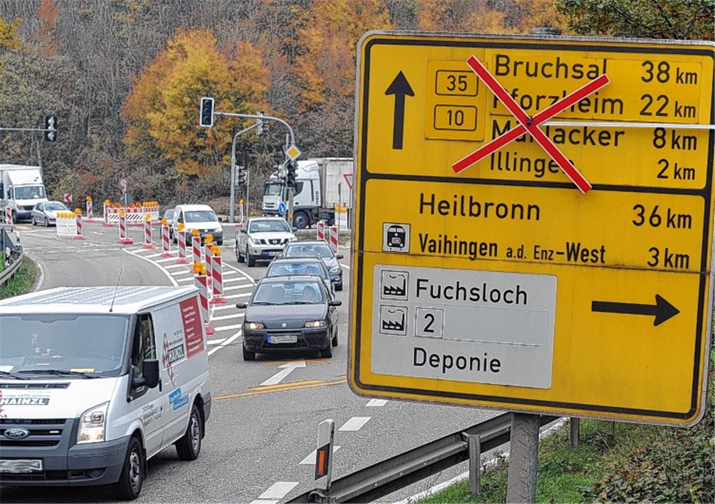 Die Sperrung der B10 zwischen Illingen und Vaihingen wird am Freitag aufgehoben. Nur an der Vischerkurve wird noch rund eine Woche lang der Belag saniert. Archivfoto: Fotomoment