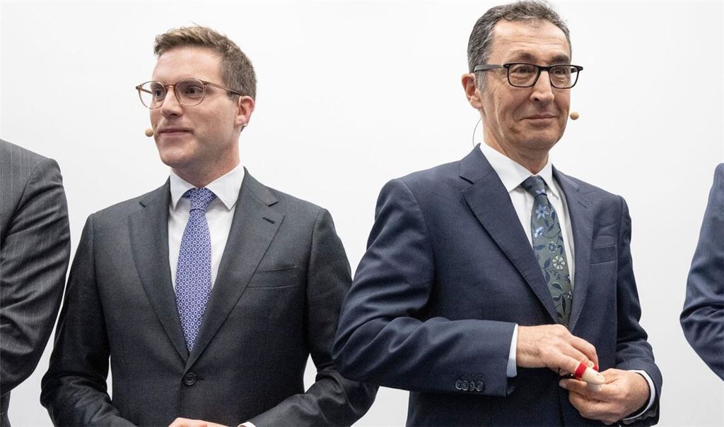 Die Spitzenkandidaten zur Landtagswahl in Baden-Württemberg, Manuel Hagel (CDU, l), und Cem Özdemir (Bündnis 90/Die Grünen).