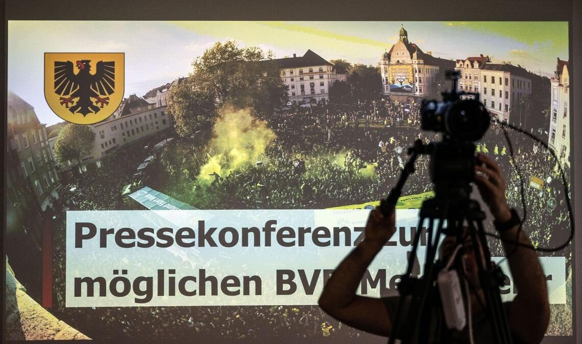 Die Stadt Dortmund bereitet sich auf eine riesige Party vor, sollte der BVB deutscher Meister werden.