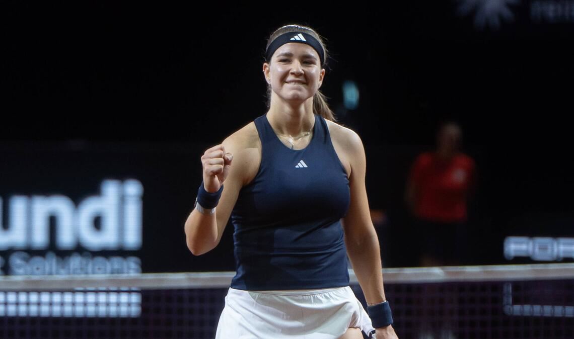 Die Tschechin Karolina Muchova steht im Finale des Porsche Tennis Grand Prix’ von Stuttgart.