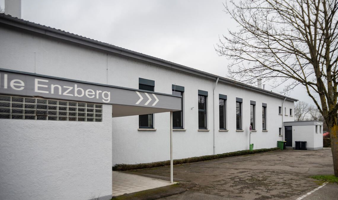 Die Turn- und Festhalle in Enzberg. Foto: Archiv