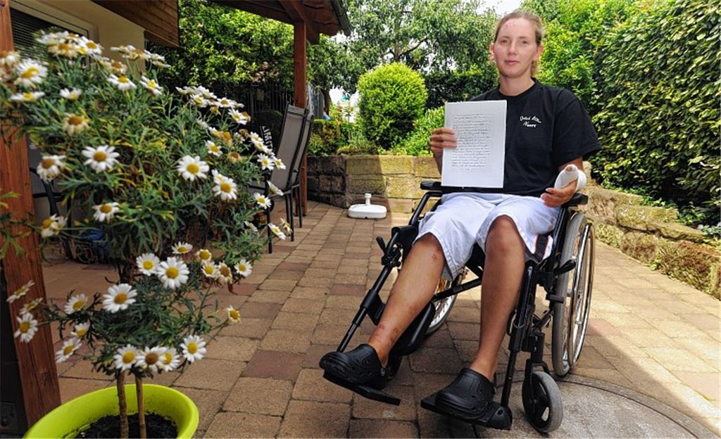 Die Unfallfolgen sind noch nicht verheilt, aber Sabrina Straub blickt dennoch nach vorn: Sie bittet die Maulbronner Stadträte um Verbesserungen an der Gemeindeverbindungsstraße.