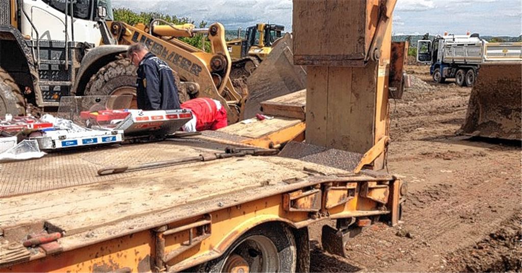 Die Unfallstelle auf der Erddeponie am Hamberg in Maulbronn.
