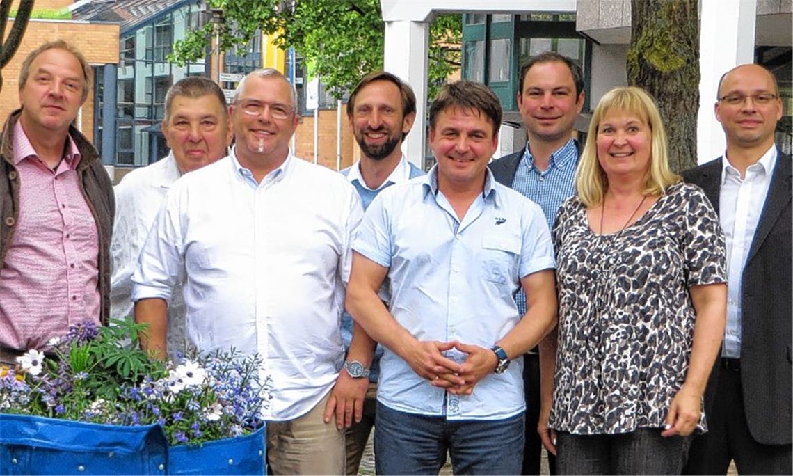 Die Verantwortlichen des Gewerbevereins Mühlacker: Martin Rudolf (v.li.), Heinz Frommherz, Hans-Dieter Slobodkin, Julian Wolf, Ralf Grieser, Jochen Sämann, Elke Kaufmann und Marcus Bischoff.