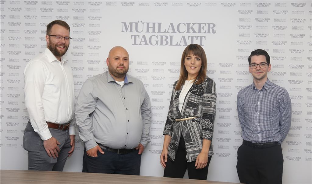Die Verantwortlichen für die digitale Nacht der Ausbildung: Kay Bäumges (v.li.), Maximilian Barges, Carina Brunner und Florian Westhauser.Foto: Deeg