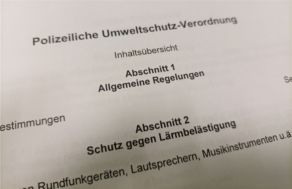 Die Verordnung umfasst insgesamt 24 Paragrafen auf neun Seiten.Foto: ram