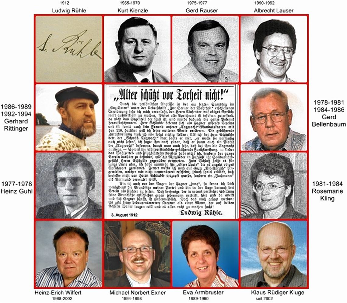 Die Vorsitzenden der SPD Illingen im Zeitraffer. Foto: privat