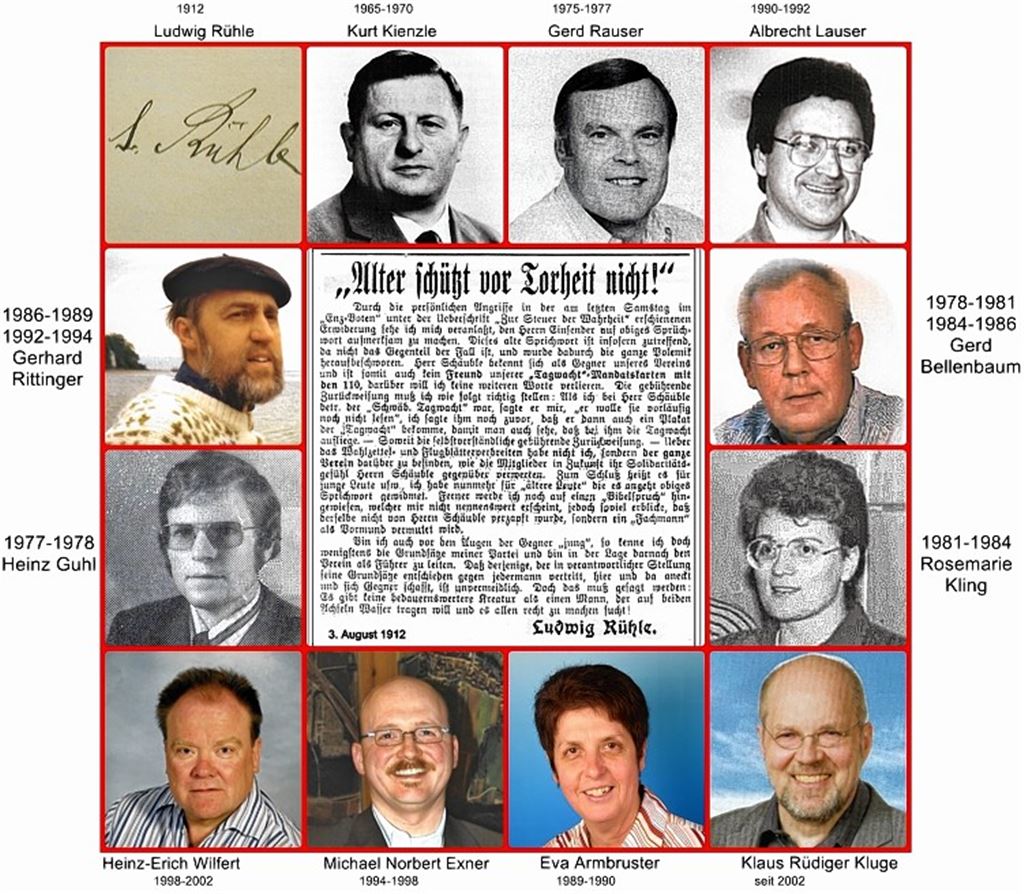 Die Vorsitzenden der SPD Illingen im Zeitraffer. Foto: privat