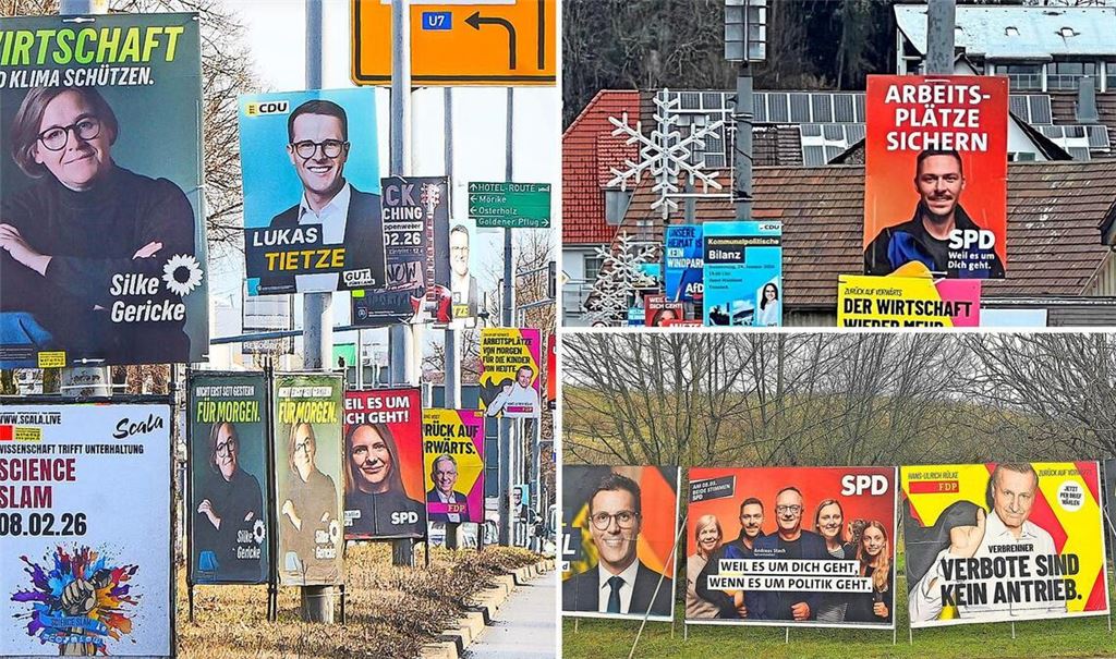 Die Wahlplakate hängen längst überall im Land. Teils wird auf ihnen auch auf Erst- und Zweitstimme hingewiesen.