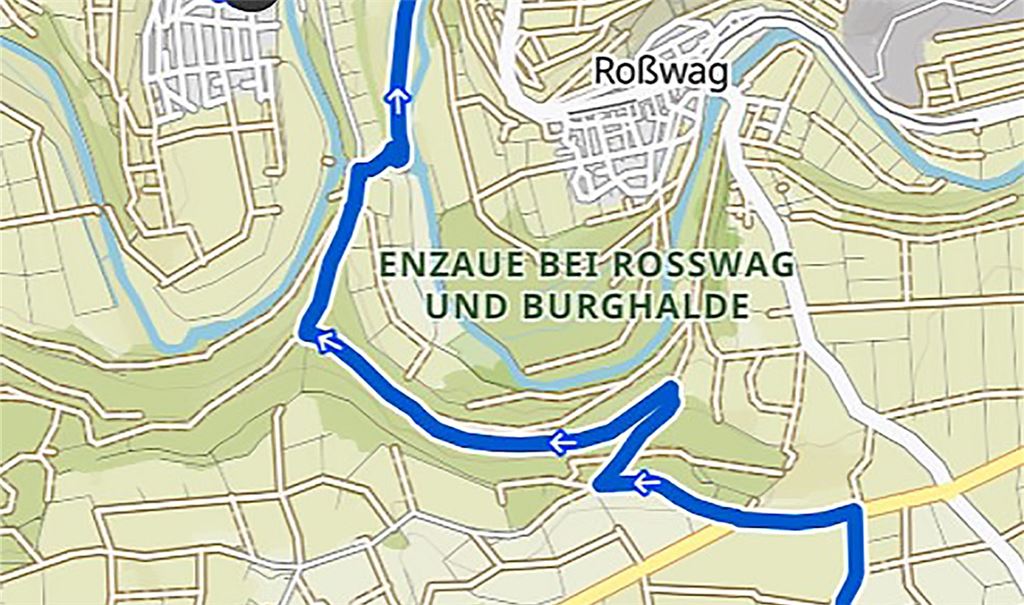 Die Wander-Etappe von Mühlacker bis Mühlhausen. (Quelle: Leaflet/Komoot/OpenStreetMap-Mitwirkende)